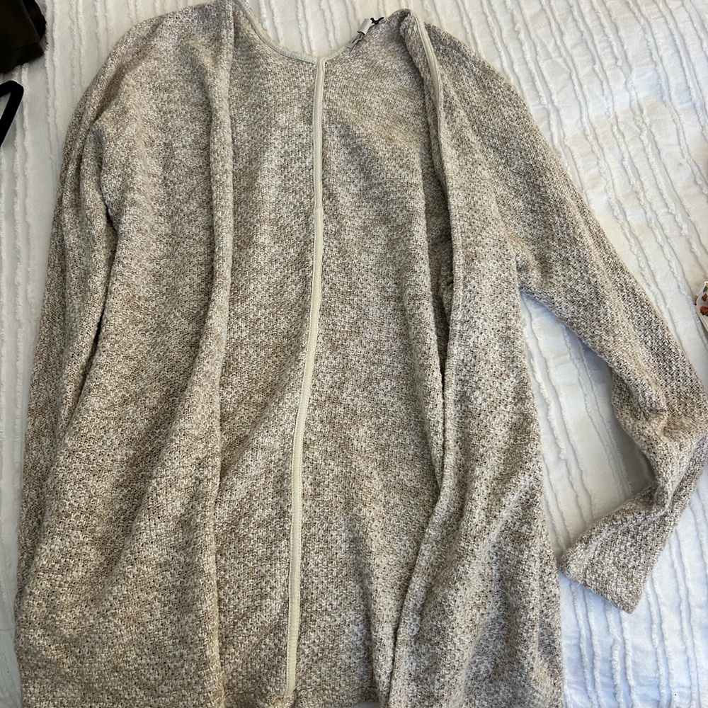 American Eagle Outfitters Cream Cardigan Sweater